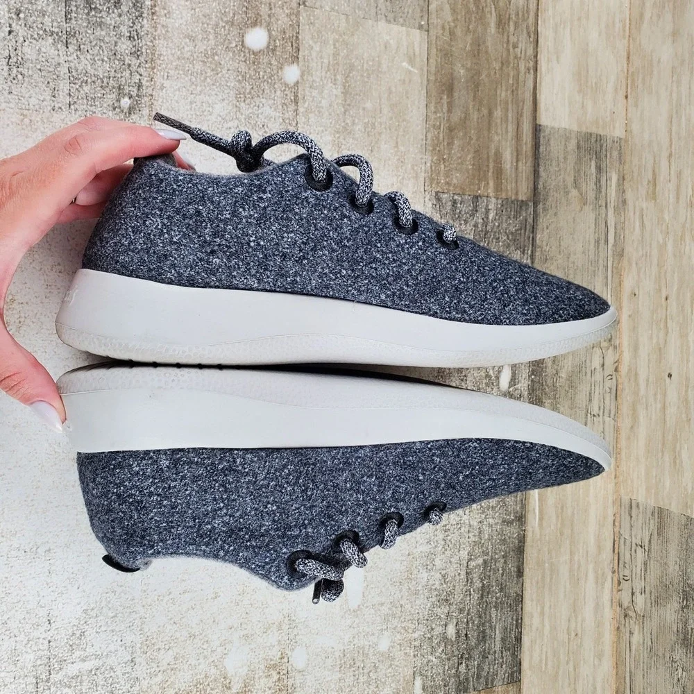 Allbirds Wool Runner Mens Shoes Sz 9 M Natural Gray Merino Wool Lace Up Sneaker